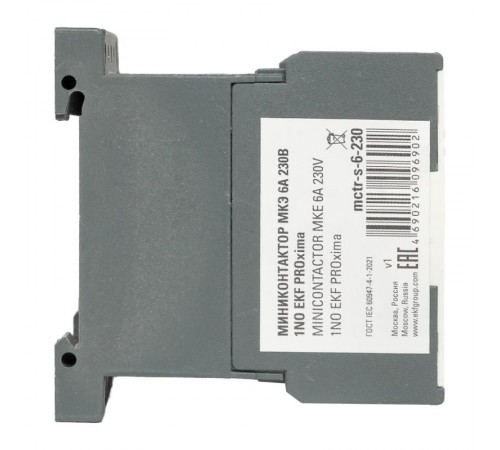 Миниконтактор МКЭ 6А 230В 1NO EKF PROxima  Mctr-s-6-230  EKF