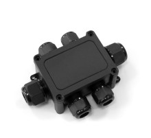Распределительная коробка 6-вводная IP68 ПА66 40А 450В d5-14 мм 135х96х42 черная  PR08.13151  Промрукав