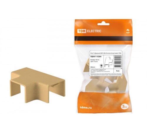 Угол Т-образный КМТ 40x16 сосна (4 шт./комп.)  SQ0411-0264  TDM