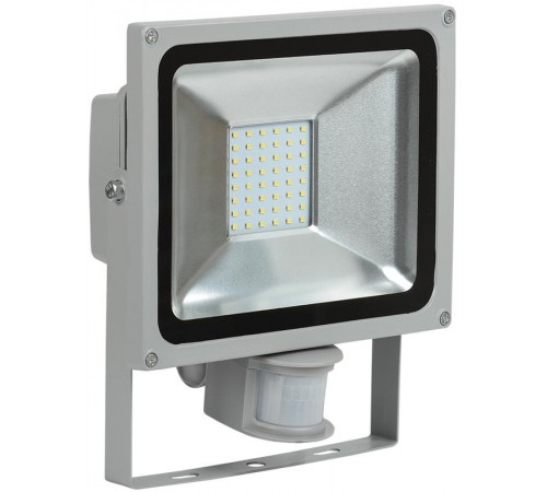 Прожектор светодиодный СДО 05-30Д SMD 30Вт 6500К IP44 серый, детектор  LPDO502-30-K03  IEK