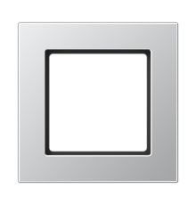 Рамка для вертикальной и горизонтальной установки, 1 пост; термопласт; алюминий; A550  A5581BFAL  Jung