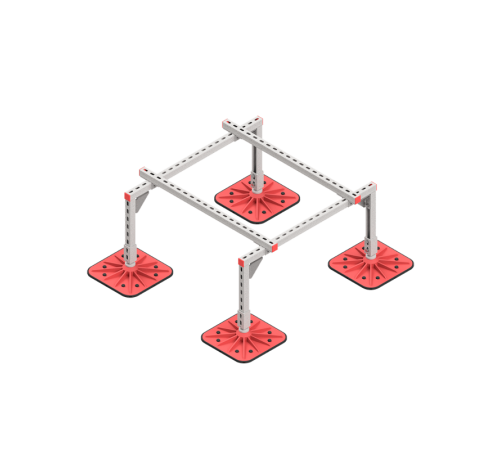 Опорная конструкция для установки оборудования TECHNORAPTOR FOOT 1000х1000 HD  KM-TR-F-SSEI-1000-1000 HD  КМ - профиль