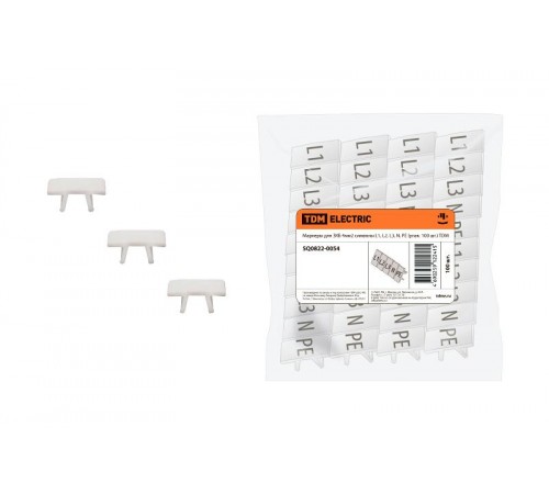 Маркеры для ЗКБ 4мм2 символы L1, L2, L3, N, PE (упак. 100 шт.) TDM  SQ0822-0054  TDM