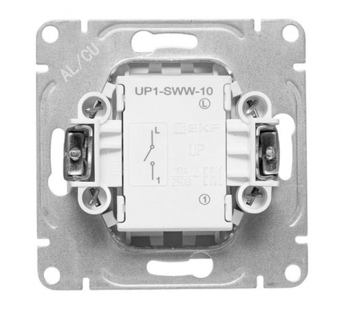 Механизм выключателя, одноклавишный, белый Эпика EKF  UP1-SWW-10  EKF