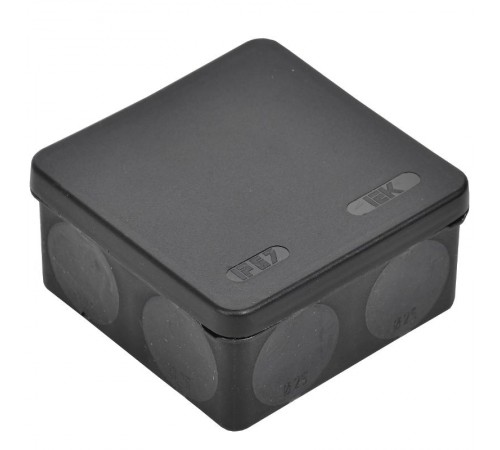 Коробка расп. КМ42455 о/п 100х100х50мм IP67 8 вв. черная  UKO21-100-100-050-K02-66  IEK