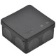 Коробка расп. КМ42455 о/п 100х100х50мм IP67 8 вв. черная  UKO21-100-100-050-K02-66  IEK