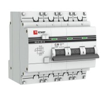 Выключатель автоматический дифференциальный АД-32 3P+N 20А/30мА (характеристика C, AC, электронный, ащита 270В) 4,5кА PROxima DA32-20-30-4P-pro  EKF