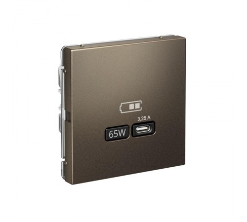 ArtGallery Мокко Розетка USB тип-С 65Вт высокоскор.заряд. QC, PD, механизм  GAL000627  SE