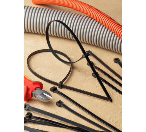 Хомут нейлоновый ЧЕРНЫЙ 7,2х450 (уп./100шт) EKF PROxima  plc-cb-7.2x450  EKF