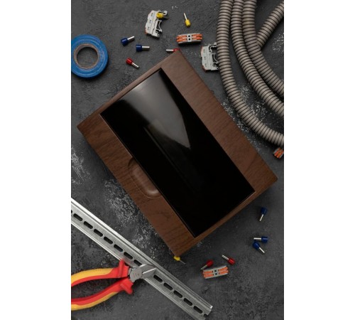 Щит распределительный навесной ЩРН-П-12 темное дерево IP41 EKF PROxima  pb40-n-12-dark  EKF