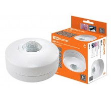 Датчик движения ДДП-03 1200Вт, 10-420с, 6м , 3+Лк, 120(сбоку)+360(сверху)гр IP33,  SQ0324-0018  TDM
