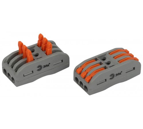 Клемма  NO-225-450 проходная 222-2413 с рычагами 3 полюса 0.08-2.5/4 мм2 (упаковка 1 шт.)  Б0067928  ЭРА