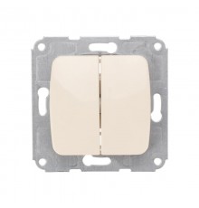 DEA Выключатель 2кл с/у 10А мех. Беж  KR-78-0232  Kranz