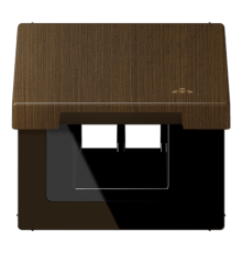 Накладка и крышка для двойных UAE розеток с символом "сеть"; металл; латунь Antik  ME2990KLLANAT  Jung