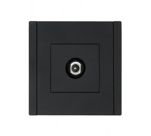 FORTE&PIANO Розетка TV проходная FP129 черный  FP-A10-P-K02  IEK