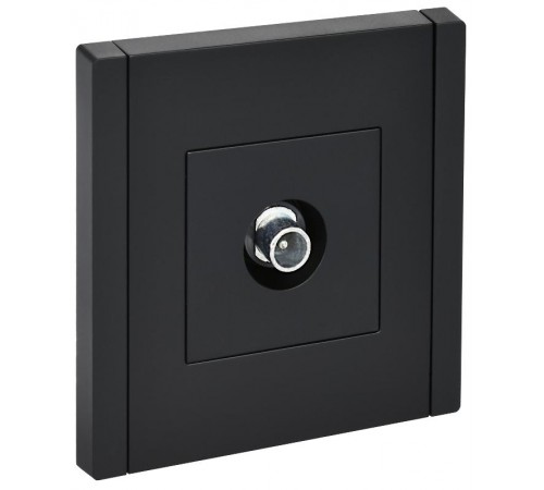 FORTE&PIANO Розетка TV проходная FP129 черный  FP-A10-P-K02  IEK