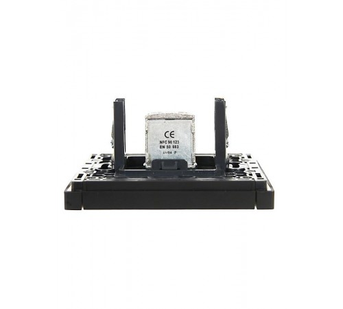 FORTE&PIANO Розетка TV проходная FP129 черный  FP-A10-P-K02  IEK