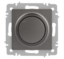 Светорегулятор Intro Accent 6-401-09 поворотный, 600Вт 230В, IP20, СУ, титан  Б0063685  Intro