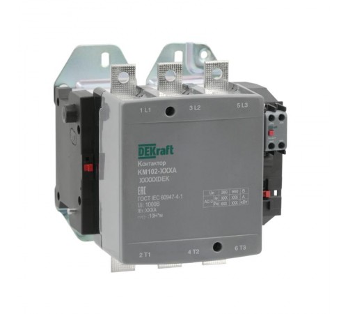 Контактор 400А 110В_АС АС3_ АС4 1НО+1НЗ КМ-102  21966DEK  DEKraft