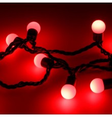 Светодиодная гирлянда ARD-BALL-CLASSIC-D17.5-10000-BLACK-100LED RED (230V, 7W)  025580  Arlight