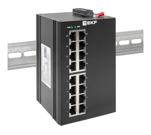 Промышленный управляемый коммутатор уровня L2 ML2-16GT, 16 портов 10/100/1000Base-T(X) RJ45, монтаж на динрейку TSX TSX-ML2-16GTEKF