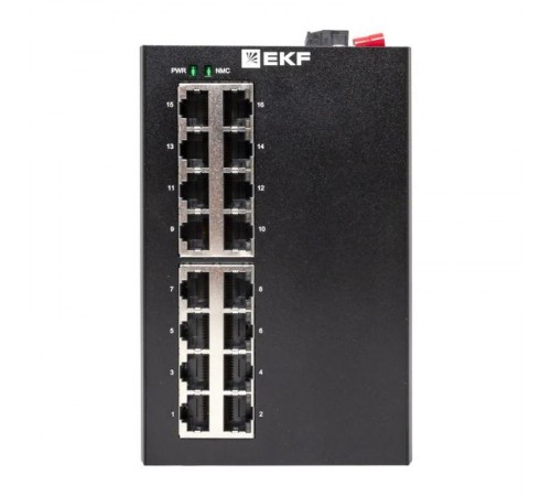 Промышленный управляемый коммутатор уровня L2 ML2-16GT, 16 портов 10/100/1000Base-T(X) RJ45, монтаж на динрейку TSX TSX-ML2-16GTEKF