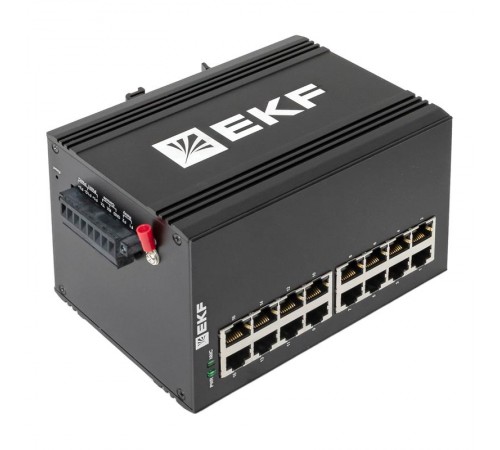 Промышленный управляемый коммутатор уровня L2 ML2-16GT, 16 портов 10/100/1000Base-T(X) RJ45, монтаж на динрейку TSX TSX-ML2-16GTEKF