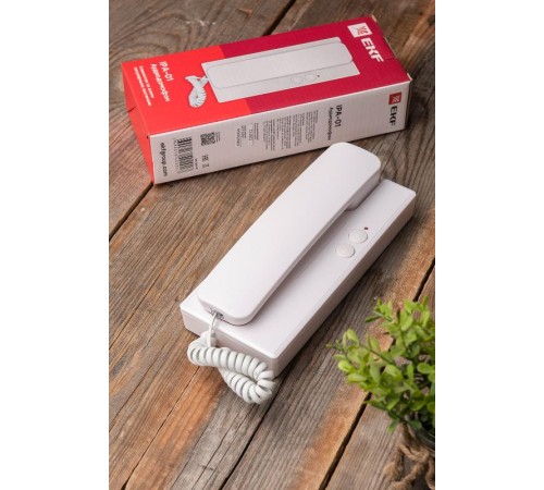 Аудиодомофон (аудиотрубка) IPA-01 бел. 2пр. IP20 EKF  int-ipa-01  EKF