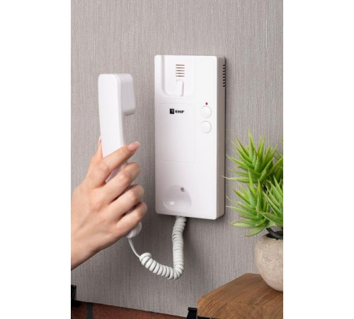 Аудиодомофон (аудиотрубка) IPA-01 бел. 2пр. IP20 EKF  int-ipa-01  EKF