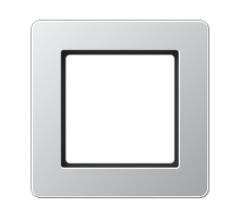 Рамка для вертикальной и горизонтальной установки, 1 пост; термопласт; алюминий; A FLOW  AF581BFAL  Jung