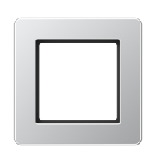 Рамка для вертикальной и горизонтальной установки, 1 пост; термопласт; алюминий; A FLOW  AF581BFAL  Jung