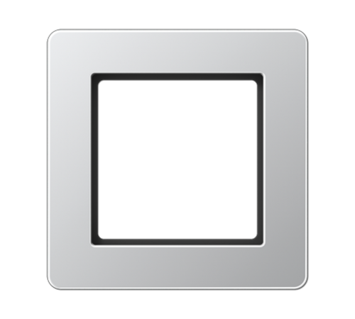 Рамка для вертикальной и горизонтальной установки, 1 пост; термопласт; алюминий; A FLOW  AF581BFAL  Jung