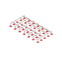 Опорная конструкция для установки оборудования TECHNORAPTOR FOOT 3000х6000 тип 2 HD  KM-TR-F-SSEI-3000-6000-2 HD  КМ - профиль