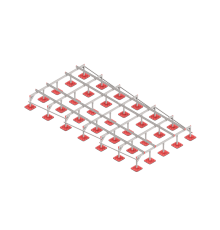 Опорная конструкция для установки оборудования TECHNORAPTOR FOOT 3000х6000 тип 2  KM-TR-F-SSEI-3000-6000-2  КМ - профиль