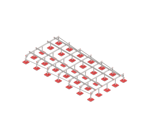 Опорная конструкция для установки оборудования TECHNORAPTOR FOOT 3000х6000 тип 2  KM-TR-F-SSEI-3000-6000-2  КМ - профиль