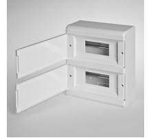 Щиток тусо о/п на 18 мод. c 2-мя дв. 222х277х93мм (непрозрачная дверца)  68018Б  Рувинил