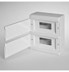 Щиток тусо о/п на 18 мод. c 2-мя дв. 222х277х93мм (непрозрачная дверца)  68018Б  Рувинил