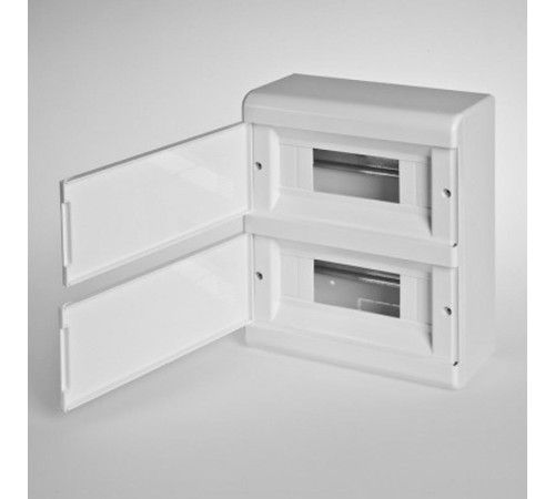 Щиток тусо о/п на 18 мод. c 2-мя дв. 222х277х93мм (непрозрачная дверца)  68018Б  Рувинил