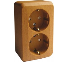 Этюд Бук О/У Розетка 2-ая с заземлением со шторками  PA16-008T  SE