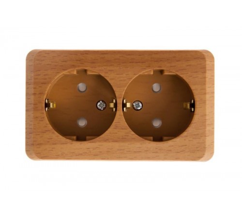 Этюд Бук О/У Розетка 2-ая с заземлением со шторками  PA16-008T  SE