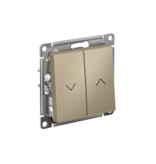 AtlasDesign Шампань Выключатель 2-клавишный Жалюзи, 10А, механизм  ATN000519  SE