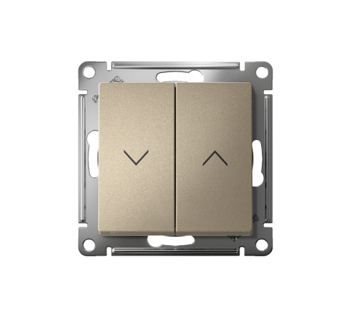 AtlasDesign Шампань Выключатель 2-клавишный Жалюзи, 10А, механизм  ATN000519  SE