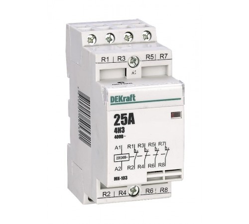 Контактор модульный 4НЗ 25А 230В МК-103  18070DEK  DEKraft