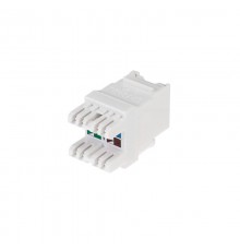 Модуль Keystone Jack RJ-45(8P8C), UTP неэкр., CAT 6, тип 180 гр, с пылезащитной шторкой, белый PRO  02-0254-1  REXANT