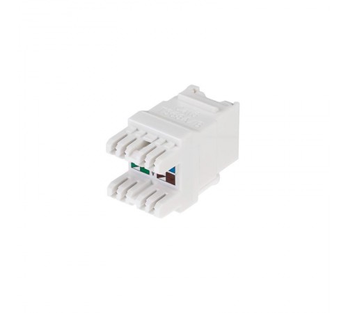 Модуль Keystone Jack RJ-45(8P8C), UTP неэкр., CAT 6, тип 180 гр, с пылезащитной шторкой, белый PRO  02-0254-1  REXANT