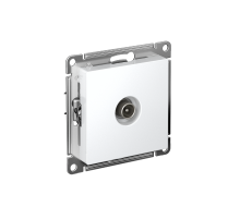 AtlasDesign Белый Розетка антенная одиночная TV коннектор, механизм  ATN000193  SE