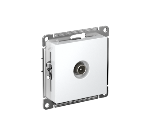 AtlasDesign Белый Розетка антенная одиночная TV коннектор, механизм  ATN000193  SE