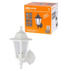 Светильник садово-парковый НБУ 06-60-001 60Вт ЛН/КЛЛ/LED Е27 IP44 шестигранник, настенный, пластик, белый  SQ0330-0731  TDM