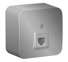 Blanca Алюминий О/У с изолирующей пластиной Розетка телефонная RJ11  BLNIA011003  SE