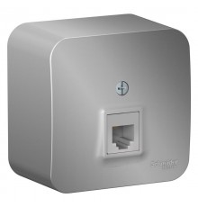 Blanca Алюминий О/У с изолирующей пластиной Розетка телефонная RJ11  BLNIA011003  SE